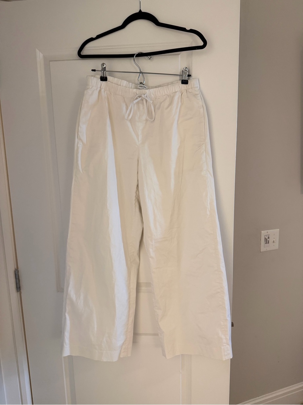Aritzia Wide-Leg Drawstring Pants - White